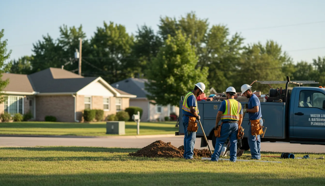 Residential water line and bathroom plumbing service in Walker, IA